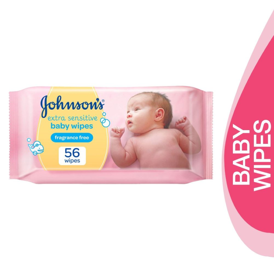 JOHNSONS BABY WIPES EXTRA SENSITIVE FF56'S